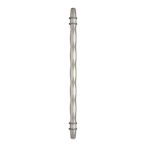 Amerock Cabinet Pull Satin Nickel/Black Chrome 10-1/16 inch (256 mm) Center-to-Center London 1 Pack Drawer Pull Drawer Handle Cabinet Hardware