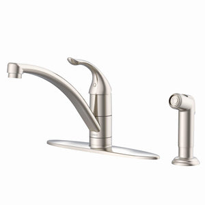 Gerber G0040012SS Stainless Steel Viper Single Handle Kitchen Faucet W/ Spray & Deck ...