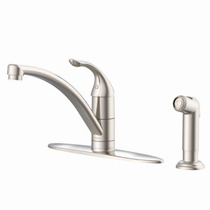 Gerber G0040012SS Stainless Steel Viper Single Handle Kitchen Faucet W/ Spray & Deck ...