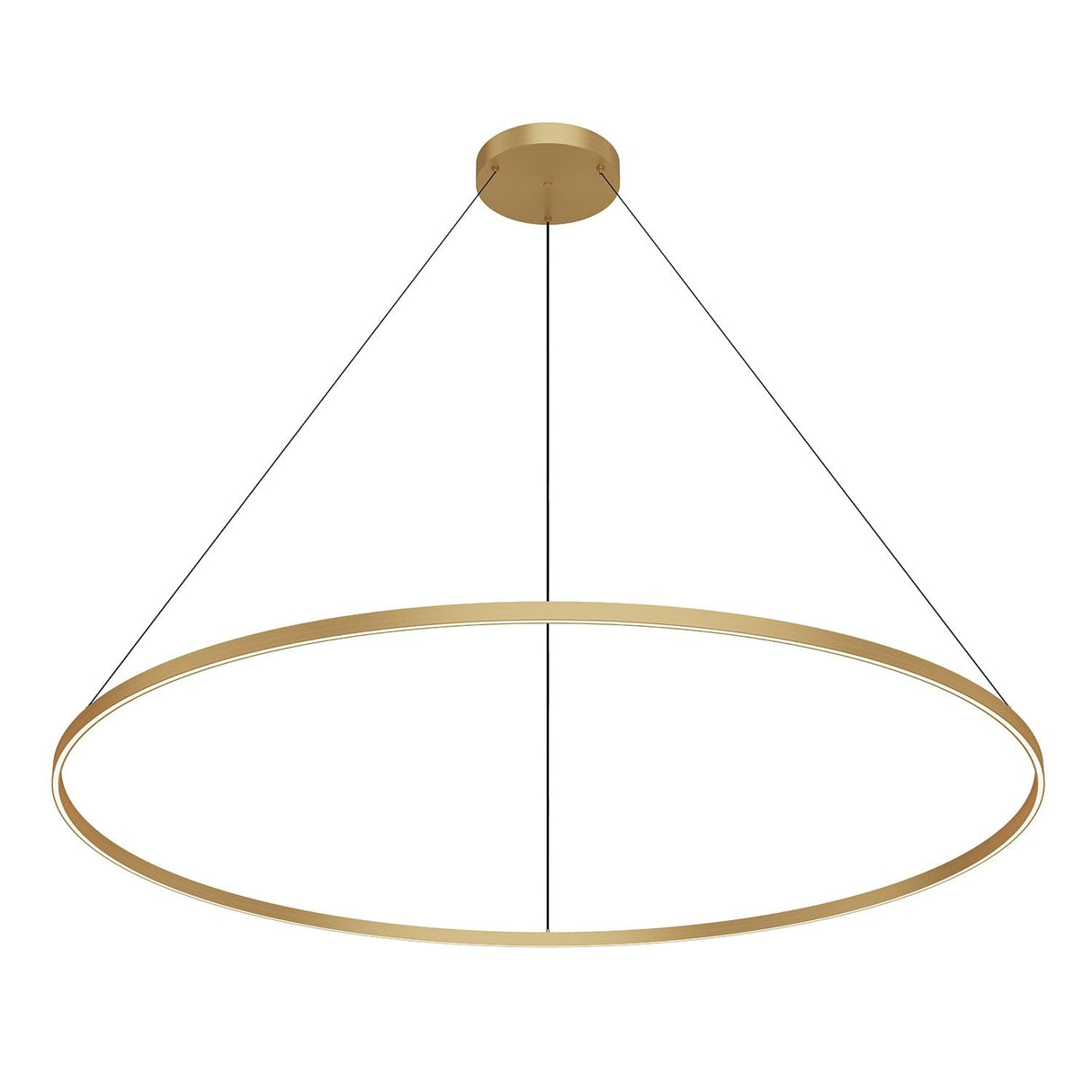 Kuzco PD87772-BG Cerchio 72" Pendant BG Aluminum Extrusion Up Down Duo Canopy 930 TRIAC 120 190W