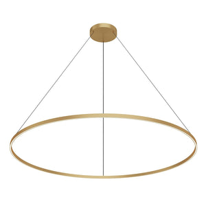 Kuzco PD87772-BG Cerchio 72" Pendant BG Aluminum Extrusion Up Down Duo Canopy 930 TRIAC 120 190W