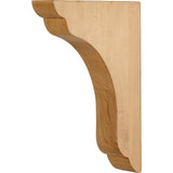Hardware Resources COR46-2-HMP 1-3/4" W x 7" D x 10" H Hard Maple Scalloped End Corbel