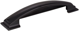 Jeffrey Alexander 436-128MB 128 mm Center-to-Center Matte Black Square Annadale Cabinet Cup Pull