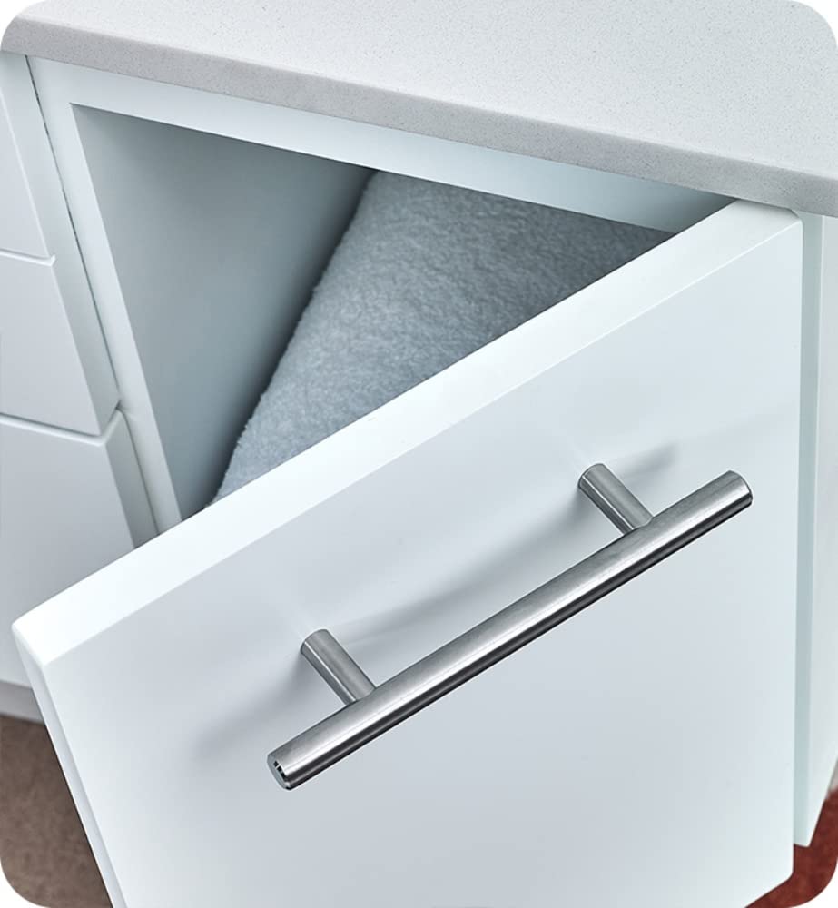 Fresca FVN6136WH-UNS-L Fresca Lucera 36" White Wall Hung Undermount Sink Modern Bathroom Vanity w/ Medicine Cabinet - Left Version