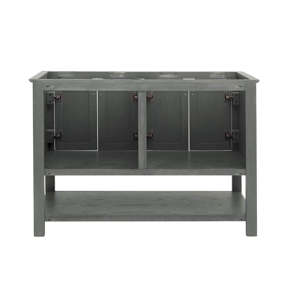 Fresca FCB2348VG-D Fresca Manchester Regal 48" Gray Wood Veneer Traditional Double Sink Bathroom Cabinet