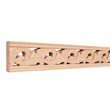 Hardware Resources HCM09ALD 1" D x 3-1/8" H Alder Acanthus Leaf Hand Carved Moulding