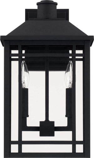 Capital Lighting 927121BK Braden 2 Light Outdoor Wall Lantern Black