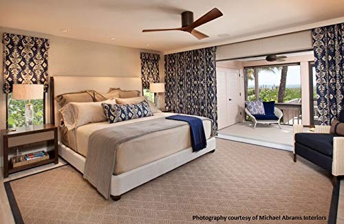 Matthews Fan IR3H-WH-MWH-42 Irene-3H three-blade flush mount paddle fan in Gloss White finish with 42” solid matte white wood blades. 
