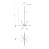 Kuzco CH14232-WH SIRIUS MINOR 32" CH White 120V TRIAC/ELV LED 3000K 90CRI 65W