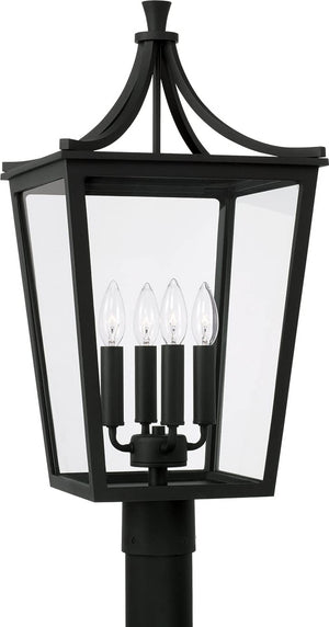 Capital Lighting 947943BK Adair 4 Light Outdoor Post Lantern Black