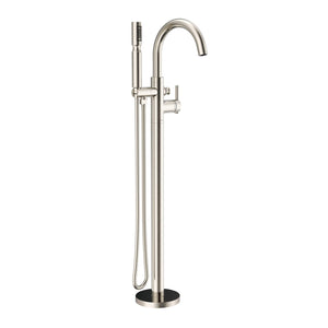 Gerber D300558BNT Brushed Nickel Contemporary Floor Mount Tub Filler Trim Kit With HA...