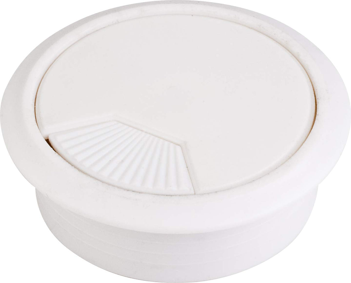 Hardware Resources 68000WH White 3 Piece Spring Grommet for 60 mm Diameter Hole