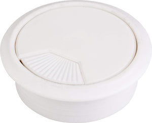 Hardware Resources 68000WH White 3 Piece Spring Grommet for 60 mm Diameter Hole