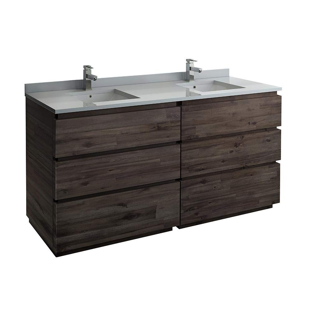 Fresca FCB31-3636ACA-FC Fresca Formosa 70" Floor Standing Double Sink Modern Bathroom Cabinet