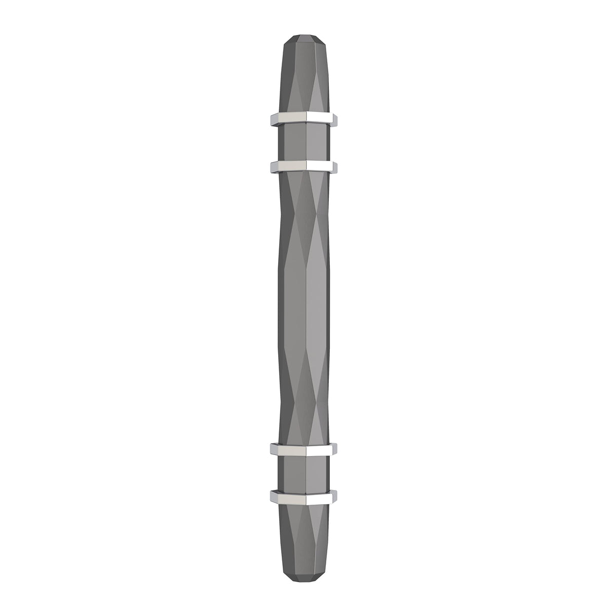 Amerock Cabinet Pull Black Chrome/Polished Chrome 3-3/4 inch (96 mm) Center-to-Center London 1 Pack Drawer Pull Drawer Handle Cabinet Hardware