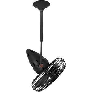 Matthews Fan JD-BK-MTL Jarold Direcional ceiling fan in Matte Black finish with metal blades.