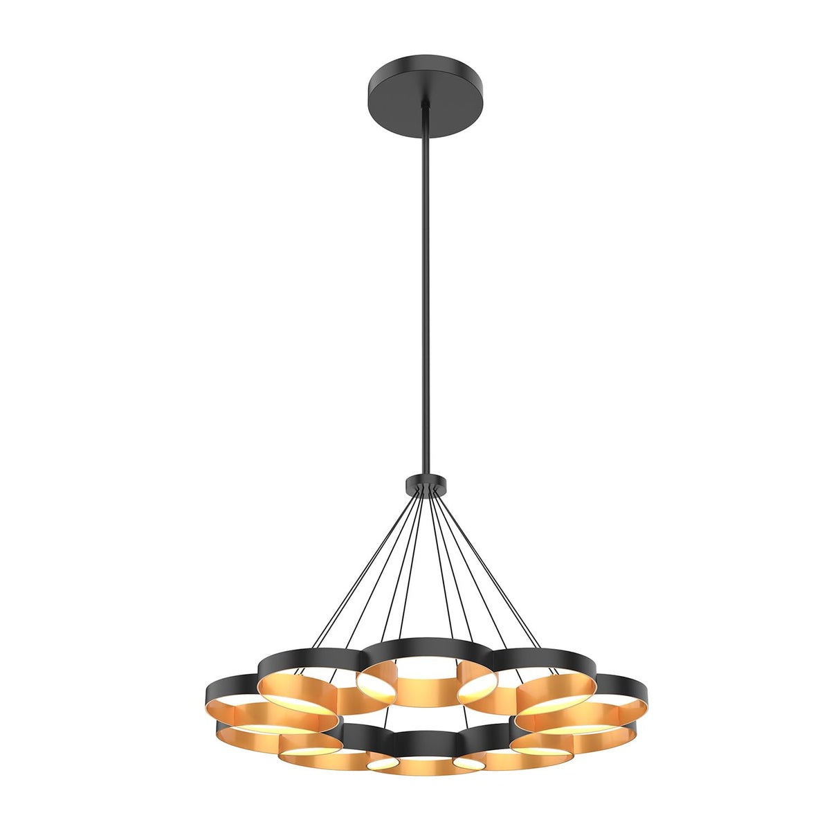 Kuzco CH90833-BK MAESTRO 33" CHANDELIER BLACK 75W 120VAC WITH LED DRIVER 3000K 90CRI