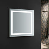 Fresca FMR023030 Fresca Santo 30" Wide x 30" Tall Bathroom Mirror w/ LED Lighting and Defogger