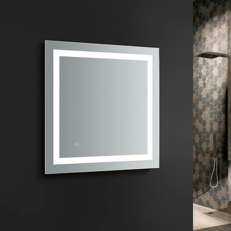 Fresca FMR023030 Fresca Santo 30" Wide x 30" Tall Bathroom Mirror w/ LED Lighting and Defogger