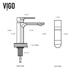 VIGO Davidson 6.375 inch H Single Hole Single Handle Single Hole Bathroom Faucet in Brushed Nickel - Bathroom Sink Faucet VG01043BN
