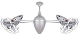 Matthews Fan AR-BZZT-MTL Ar Ruthiane 360° dual headed rotational ceiling fan in bronzette finish with metal blades.