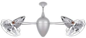 Matthews Fan AR-BZZT-MTL Ar Ruthiane 360° dual headed rotational ceiling fan in bronzette finish with metal blades.