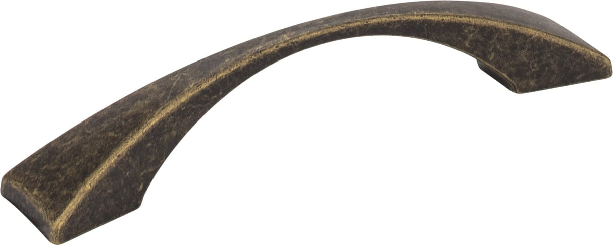 Elements 525-96ABM-D 96 mm Center-to-Center Distressed Antique Brass Square Glendale Cabinet Pull