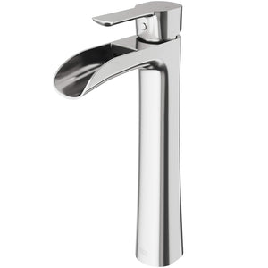 VIGO Niko 10.5 inch H Single Hole Single Handle Bathroom Faucet in Brushed Nickel - Vessel Sink Faucet VG03024BN