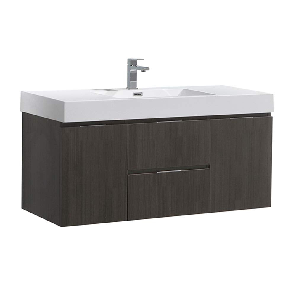 Fresca FCB8348GO-I Fresca Valencia 48" Gray Oak Wall Hung Modern Bathroom Vanity