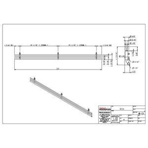 Hardware Resources SF23-SN 23" Wide Satin Nickel Wire Shoe Fence for Shelving