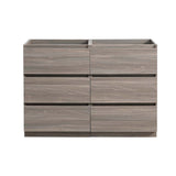 Fresca FCB93-2424GR-D Fresca Lazzaro 48" Gray Free Standing Double Sink Modern Bathroom Cabinet