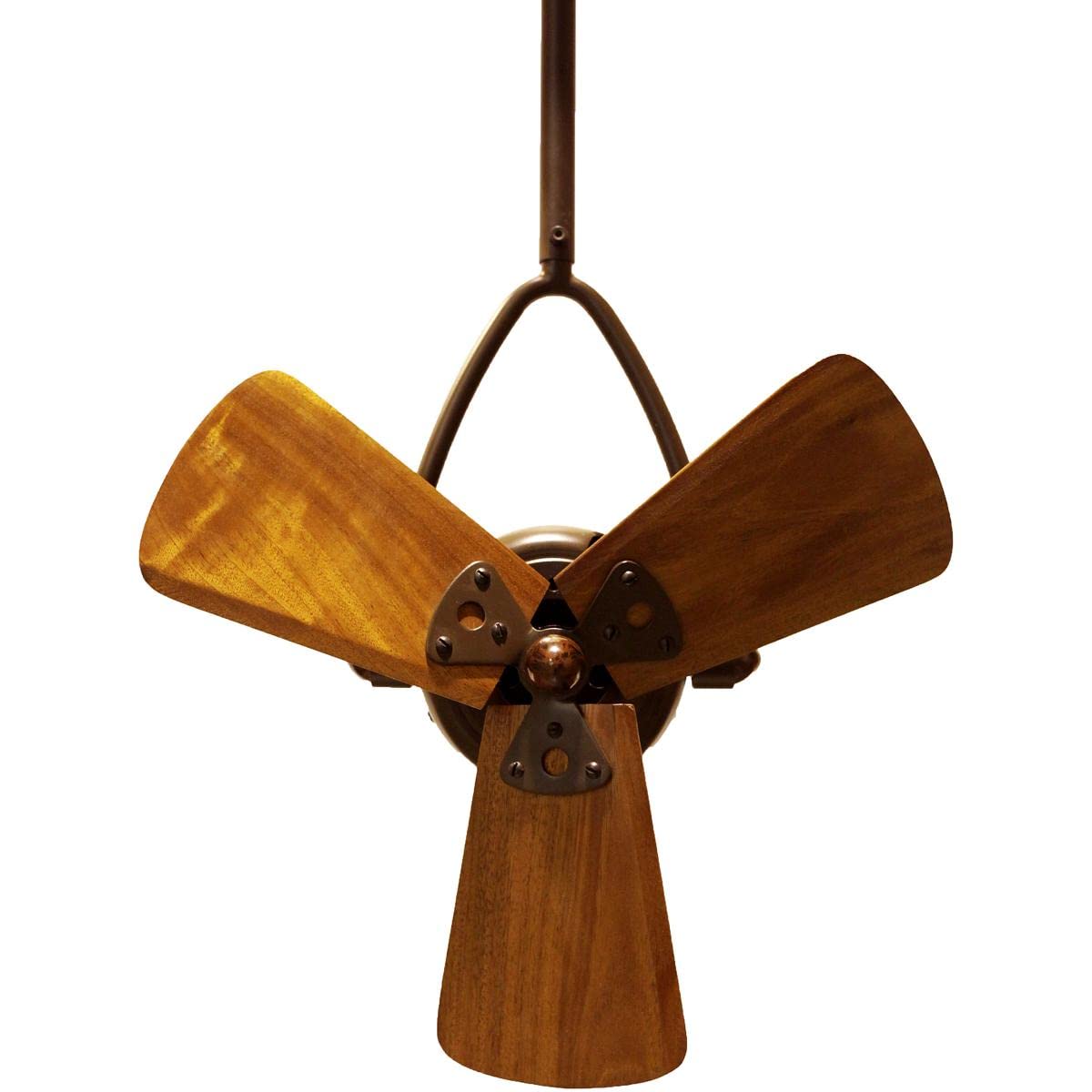 Matthews Fan JD-BZZT-WD Jarold Direcional ceiling fan in Bronzette finish with solid sustainable mahogany wood blades.