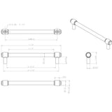 Jeffrey Alexander 775-160NI 160 mm Center-to-Center Polished Nickel Carmen Cabinet Bar Pull