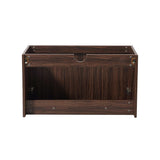 Fresca FCB8089GW Fresca Vista 30" Walnut Wall Hung Modern Bathroom Cabinet