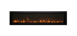 Amantii SYM-SLIM-50 Symmetry Xtraslim Smart Electric  -50" WiFi Enabled Fireplace, Featuring a  MultiFunction  Remote Control, Multi Speed Flame Motor