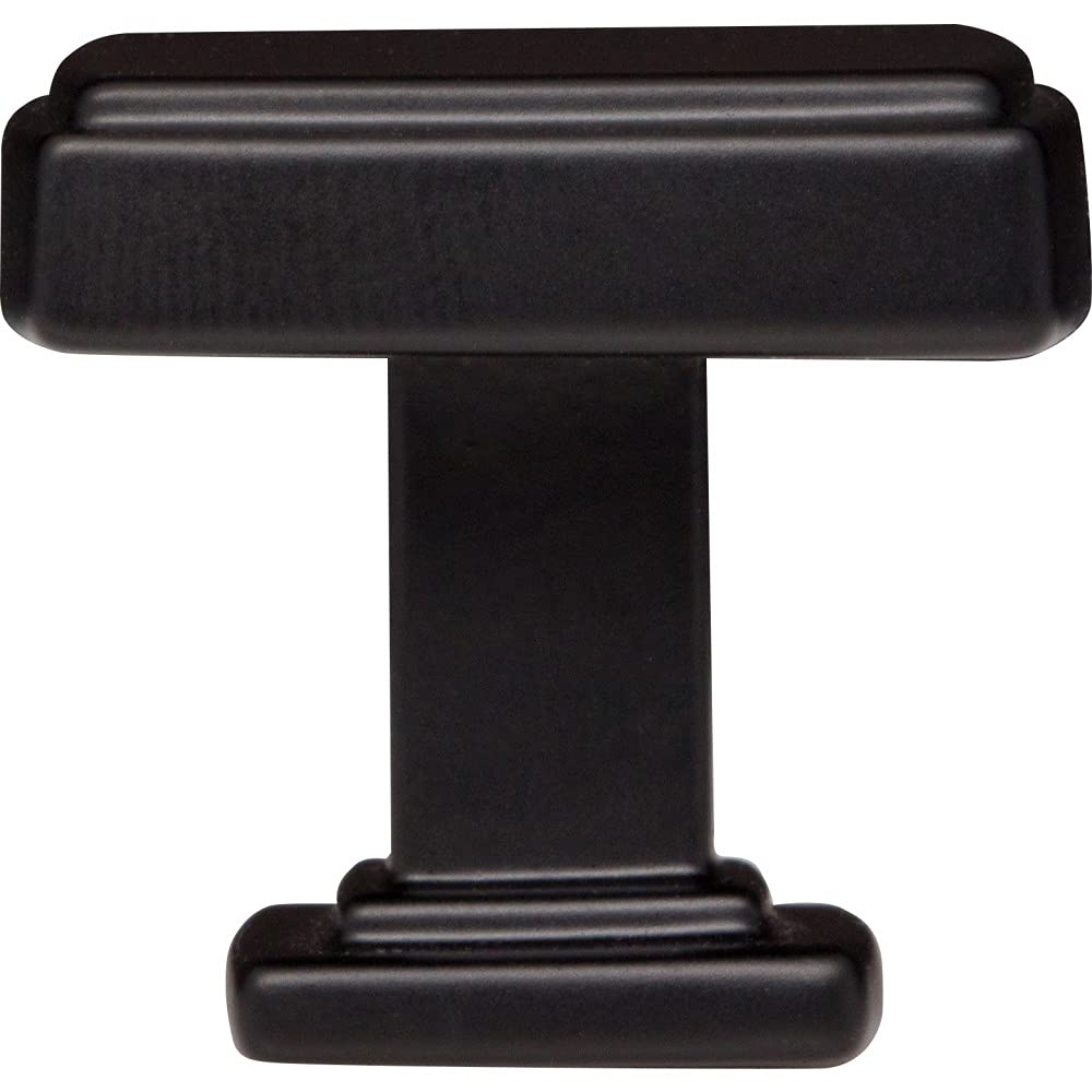 Jeffrey Alexander 141MB 1-1/4" Overall Length Matte Black Square Renzo Cabinet Knob