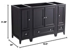 Fresca FCB20-123012ES Fresca Oxford 54" Espresso Traditional Bathroom Cabinets