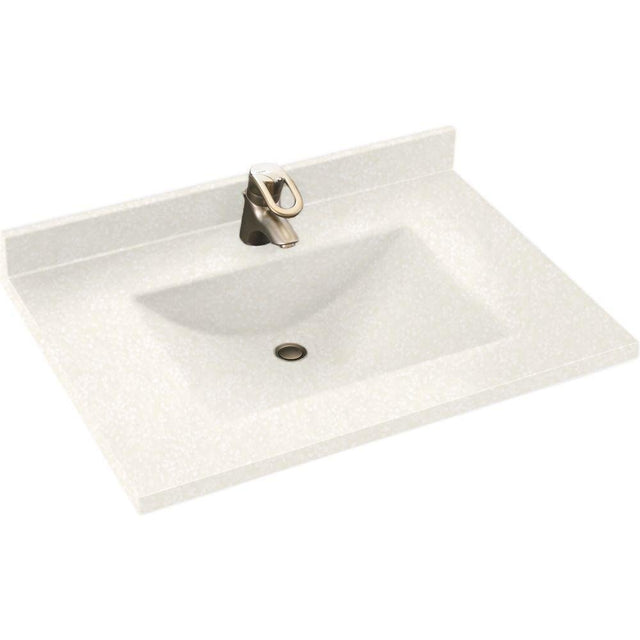 Swanstone CV1B2237 Contour 22 x 37 Single Bowl Vanity Top in Tahiti White CV02237.011