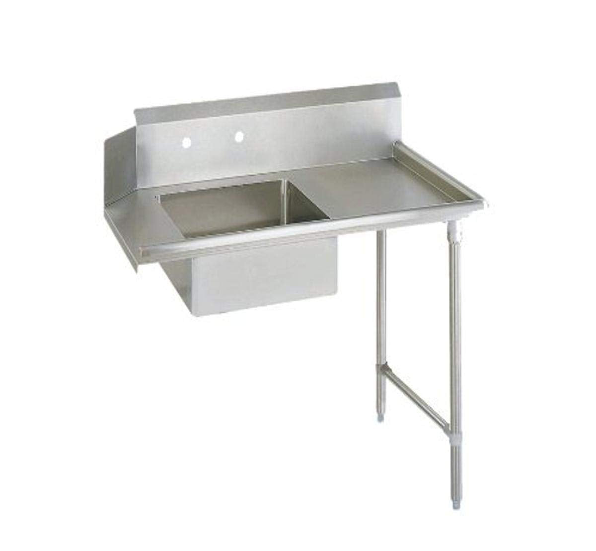 John Boos JDTS-20-48R Stainless Steel Straight Pro-Bowl Soiled Dishtable, 8" Deep Sink Bowl, 48" Length x 30" Width, Right Hand Side