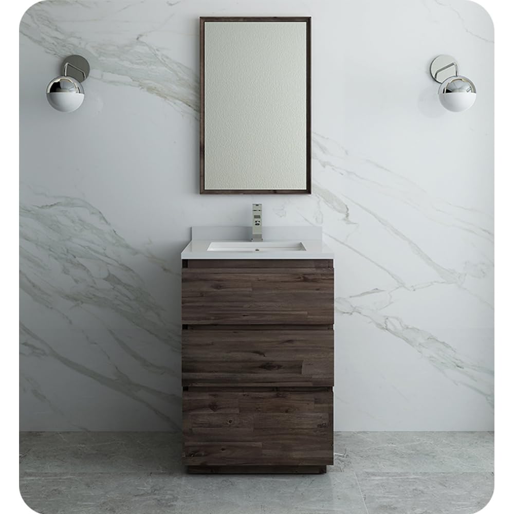 Fresca FVN3124ACA-FC Fresca Formosa 24" Floor Standing Modern Bathroom Vanity w/ Mirror