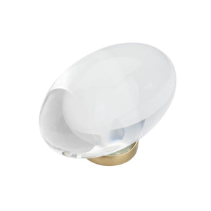 Amerock Cabinet Knob Clear/Champagne Bronze 1-3/4 inch (44 mm) Length Glacio 1 Pack Drawer Knob Cabinet Hardware