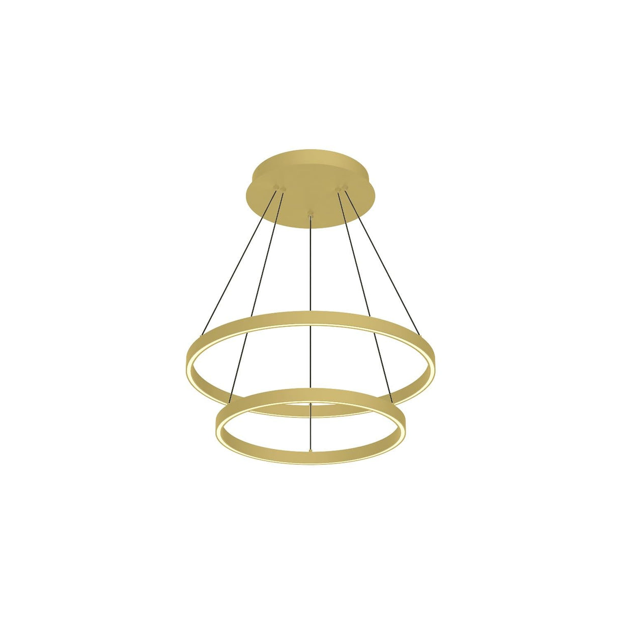 Kuzco CH87224-BG CERCHIO 2 LAYER 24" CHANDELIER BG TEXTURED DOWN ONLY 930 TRIAC 120 90W