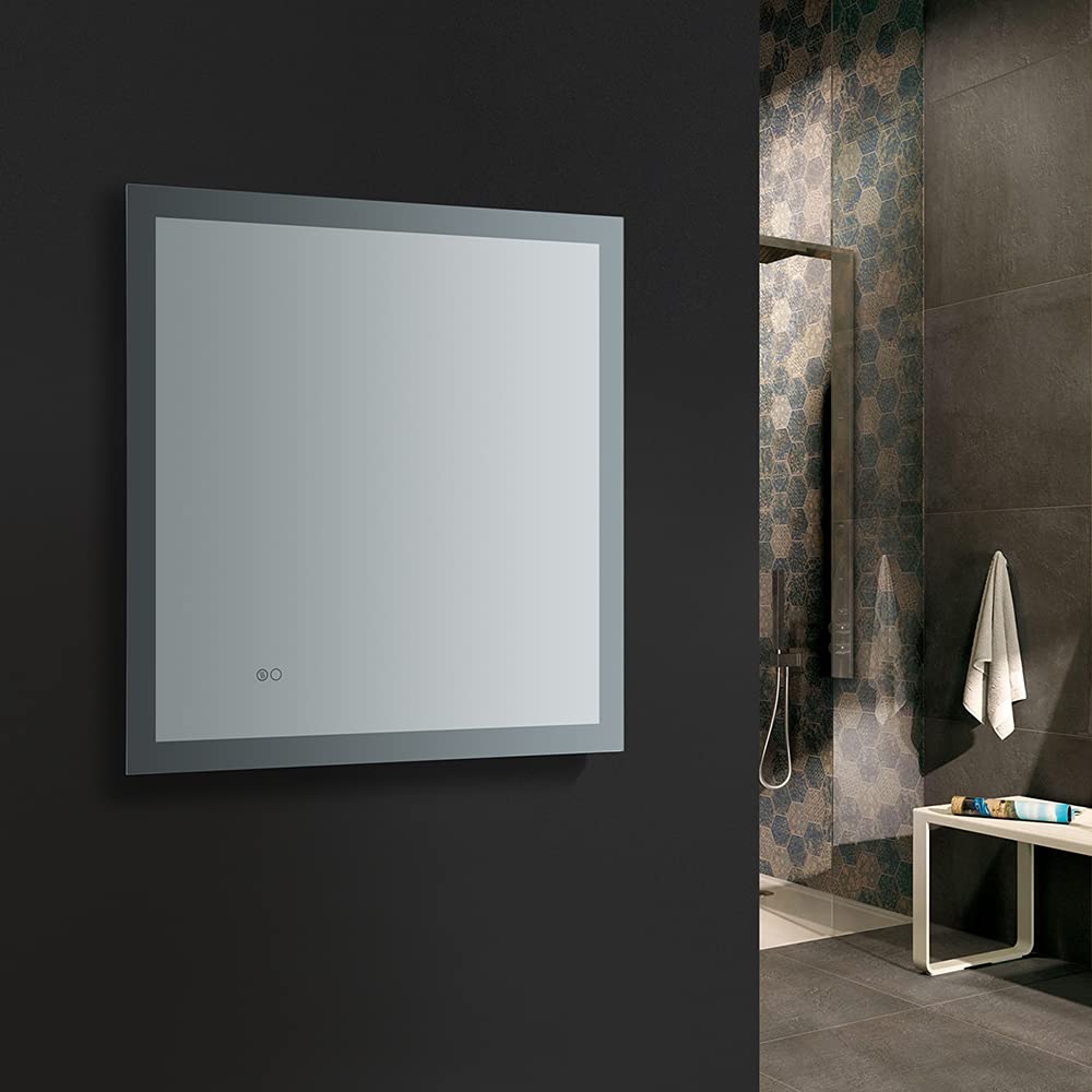 Fresca FMR013030 Fresca Angelo 30" Wide x 30" Tall Bathroom Mirror w/ Halo Style LED Lighting and Defogger