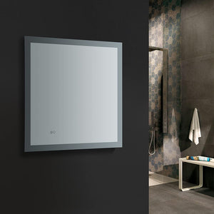 Fresca FMR013030 Fresca Angelo 30" Wide x 30" Tall Bathroom Mirror w/ Halo Style LED Lighting and Defogger