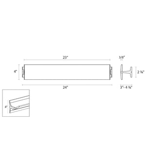 Sonneman 2702.98 AILERON™ 24" LED Sconce Textured White