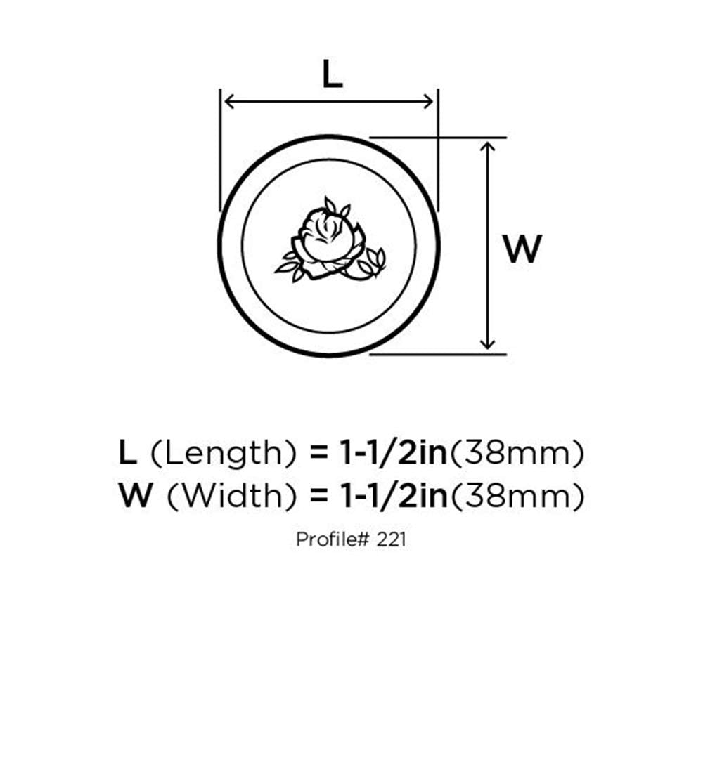 Amerock Cabinet Knob White 1-1/2 inch (38 mm) Diameter Everyday Heritage 1 Pack Drawer Knob Cabinet Hardware