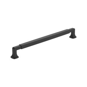 Amerock BP37400FB Matte Black Cabinet Pull 10-1/16 in (256 mm) Center-to-Center Cabinet Handle Stature Drawer Pull Kitchen Cabinet Handle Furniture Hardware
