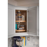 Hardware Resources LSR224-SET 24" Round Two-Shelf Wood Lazy Susan Set