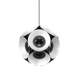 Kuzco CH51232-BK/WH MAGELLAN 32" CHANDELIER OUTER BLACK INNER WHITE METAL SHADE 130W 120VAC WITH LED DRIVER 3000K 90CRI