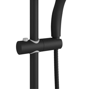 PULSE ShowerSpas 1011-lll-MB Kauai III Shower System, with 8" Rain Showerhead, 5-Function Hand Shower, Adjustable Slide Bar and Soap Dish, Matte Black Finish